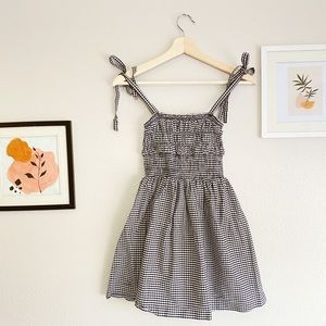 Black gingham dress